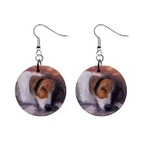 Jack Russell Parson Terrier Earrings Limited Edition Art Jewelry