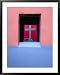 View Through Painted Tombs in the Cemetery of Nunkini in Campeche State, Mexico Framed Art Poster Print by Jeffrey Becom, 31x39