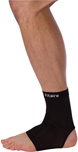 Fitaire Ankle Support Compression Sleeve - Ideal for Running, Workouts, Yoga, Foot Pain, or for Recovery After Exertion - Effective Plantar Fasciitis Relief - High Moisture Wicking