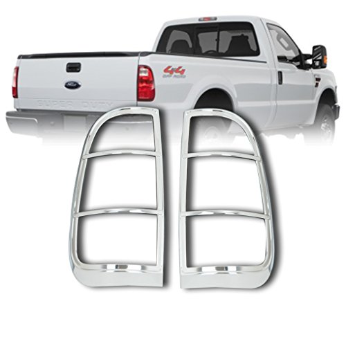 E-Autogrilles Chrome ABS Tail Light Bezels for 08-14 Ford Super Duty (67-0304)