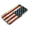 �tui rigide Motif drapeaux r�tro (USA) pour Apple iPhone 4 / 4S - par kwmobile