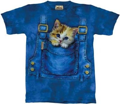 Kitty Overalls T-shirt 100% Cotton KIDS - TEENS and ADULTS Short Sleeve Shirt