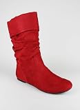 Suede Cuff Slouchy Boot
