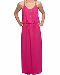 V-neck Spaghetti Strap Slit Flowy Chiffon Maxi Dress 