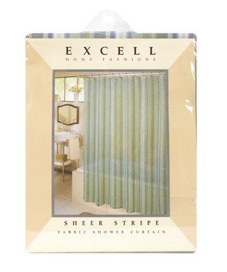Buy EX-CELL STRIPE SHOWER CURTAIN (Ex-cell Showers, Plumbing, Bathtubs Showers & Saunas, Showers, Modules & Installation Kits)