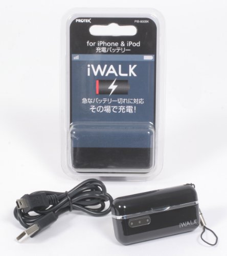 Cover image : プロテック iWALK モバイルバッテリー for iPhone&iPod PIB-800BK ブラック 【iPhone 3G,3GS,4/iPod nano 5G】