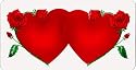 AIRBRUSHED LICENSE PLATES -HEARTS - RED ROSES - 507