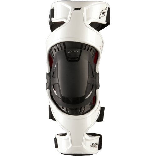 Pod MX K300 Adult Knee Brace Off-Road/Dirt Bike Motorcycle Body Armor - White / Pair - Small