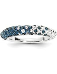 Sterling Silver Swarovski Elements Storrs Spirit Domed Ring