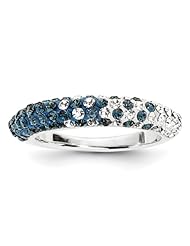 Sterling Silver Swarovski Elements State College Spirit Domed Ring