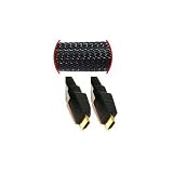 6 ft HDMI M/M Premium High Resolution 24 AWG cable w/ Netted Jacket | Gold-Plated Connectors | CL2 Rating