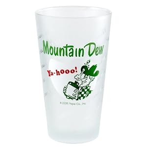Mountain Dew Vintage Style Logo Glass, Set of 4