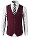 H2H Mens Formal Slim Fit Premium Business Dress Suit Button Down Vests