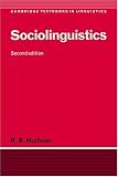 Cover of Sociolinguistics by R. A. Hudson 0521565146