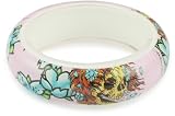 Ed Hardy "Ghost" Costume Jewelry Color Plastic Bangle With Logo 11" Ed Hardy "Ghost" Costume Jewelry Color Plastic Bangle With Logo 11"