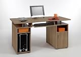 LIONEL PC/Computer Workstation Office Desk Table in Rich Oak Finish by DMF
