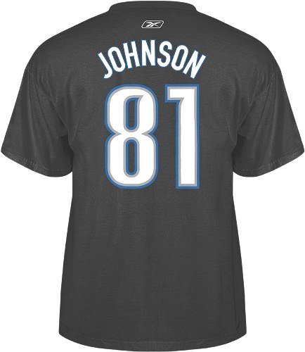 Calvin Johnson Detroit Lions Reebok Black Player T-Shirt