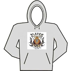 Player Tribal Poker Hoodie (Grey Size Medium)