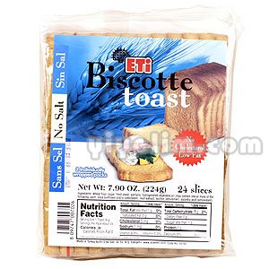 Eti Etimek Biscotti No Salt Toast Rusks, 224g by Eti Biscotti