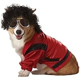 Pup-A-Razzi Pop King Dog Costume, Medium, Red/Black