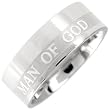 Christian Stainless Steel Rings - "Man of God" Itimothy 6:11 - Size 09 - 12 Christian Stainless Steel Rings - "Man of God" Itimothy 6:11 - Size 09 - 12