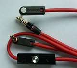 Hausbell (TM) Audio Cable w/ Control Talk Mic for Beats (Connect iPhone 5/4Gs and Beats) By Dr Dre Solo Studio Solohd - Red