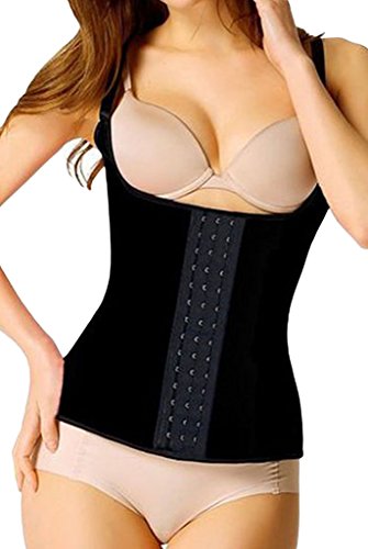 FIYOTE Women's Steel Boned Latex Waist Trainer Vest