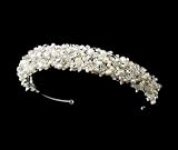 Silver Ivory Pearl Crystals Bridal Tiara