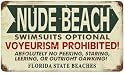 Nude Beach Swimsuits Optional Sign