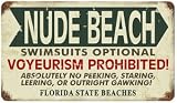 Nude Beach Swimsuits Optional Sign