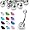 PunkJewelry Bauchnabelpiercing DUO - 12er SET 316L Chirurgenstahl