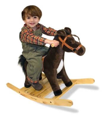 Rocking Horse - 20 Tall, 33 Long, Plush Ride-On Rocking Horse by Melissa & Doug