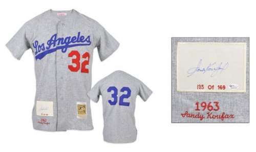 Sandy Koufax Los Angeles Dodgers Autographed CC Jersey with1963 Patch