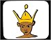 Decorated Mouse Pad with man, Egypt, boy, bust, crown, relic, hat, artifact