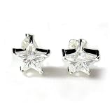 Image of Cubic Zirconia Star Stud Earrings