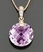 14k Rose Gold Amethyst (5 ct. t.w.) & Diamond Accent Pendant