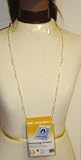 Fine Ivory Beads on Gold Chain Eye Glass and Vertical Badge Holder Perry Francois Necklace