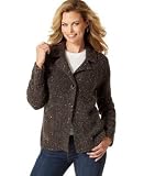 Apparel : Karen Scott Marled Single-Button Cardigan Sweater