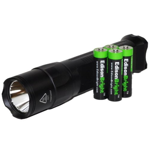  Fenix LD41 U2 520 Lumen LED Tactical Flashlight with Four EdisonBright AA batteries 