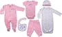 Luvable Friends 6-Piece Layette Starter Set, Pink, Newborn