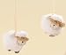 SCHÄFCHEN HÄNGER 5 CM OSTERN OSTERDEKO KERAMIK WEISS SCHAF 3ER SET