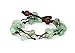 MGD, Green Aventurine Color Bead Bracelet, 2-strand. Beautiful Handmade Stone Wrap Bracelet made from wax cord. Fashion Jewelry for Women, Teens and Girls, JB-0062