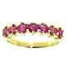 14K Yellow Gold Ladies 7 Stone Ruby Eternity Ring - Finger Sizes 5 to 12 Available