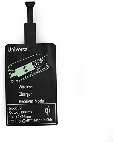 Universal QI Wireless Charging Receiver film for micro-USB of All Android (Micro USB interface in the left of bottom side, Wide side upwards, narrow side downwards) (Android Chip)