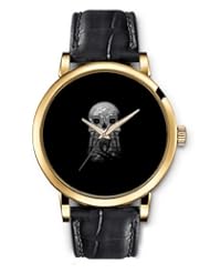SPRAWL Aanalog Fashion Series Gold Ladies Watches of Genuine Black Leather Strap,Unique Wrist Watch for Women Girls Designed with Weird skull