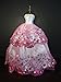 White Ball Gown with Pink Sequined Lace Details Made to Fit the Barbie Doll