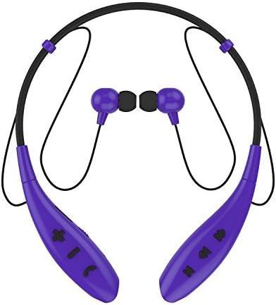 Wireless Bluetooth Headset Stereo Neckband Sport Music Bluetooth Headphones_Q800Purple