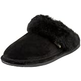 Old Friend Women’s 441169 Scuff Sheepskin Slipper,Black,Large (8-9 M)