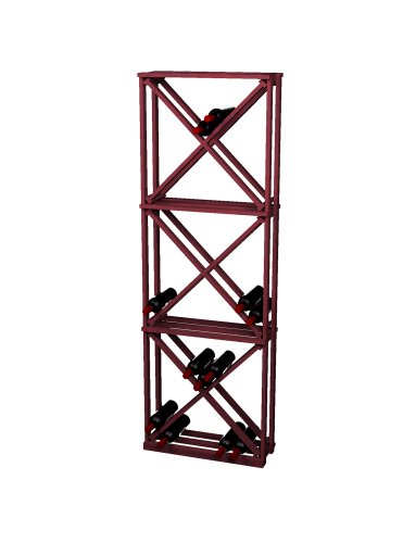 Wine Cellar Innovations Traditional Premium Redwood Open Diamond Bin with Tabletop, Classic Mahogany, Stained