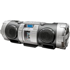 JVC RV NB 70SE Tragbarer Boom Blaster (CD-Player, iPod-Dock, 40 Watt, USB 2.0) silber
